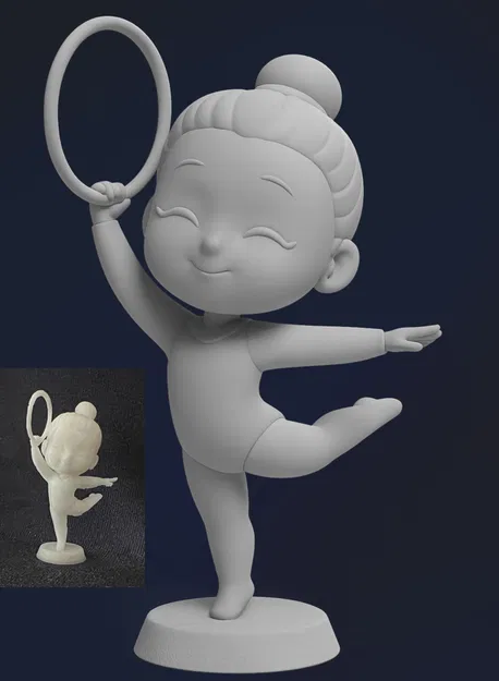 Chibi Gymnast – Figurine 3D dễ thương - Image 1
