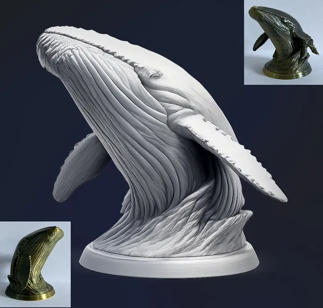 Tượng Bán Thân Cá Voi (Whale Bust) - Image 1
