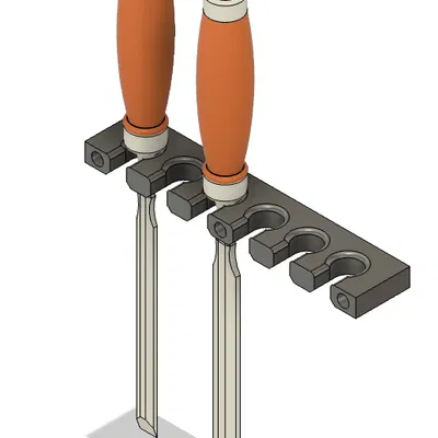 Kệ treo tường giữ 6 cây đục (6x Chisel Holder - Wall Mount)