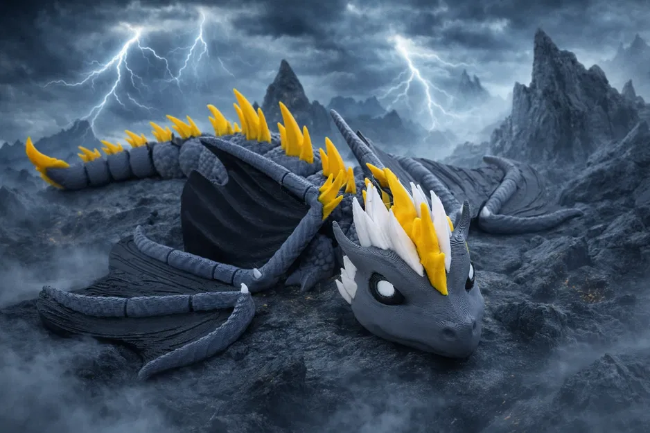 Elder Thunder Dragon – Mô hình Rồng Articulated (Khớp Linh Hoạt) - Image 2