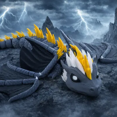 Elder Thunder Dragon – Mô hình Rồng Articulated (Khớp Linh Hoạt)