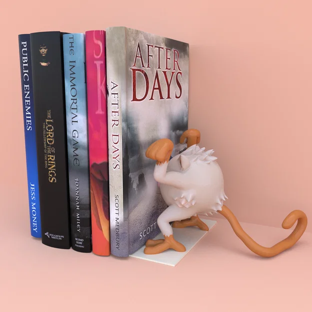 Mẫu 3D 056 Mankey Bookend (chặn sách) - file STL - Image 2