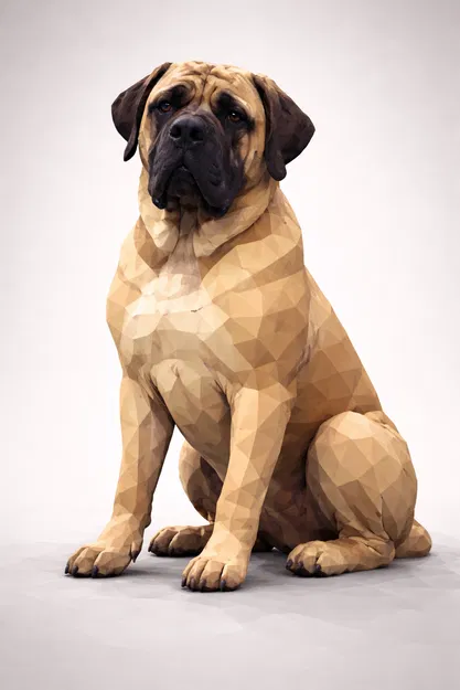 English Mastiff Low Poly - Image 1