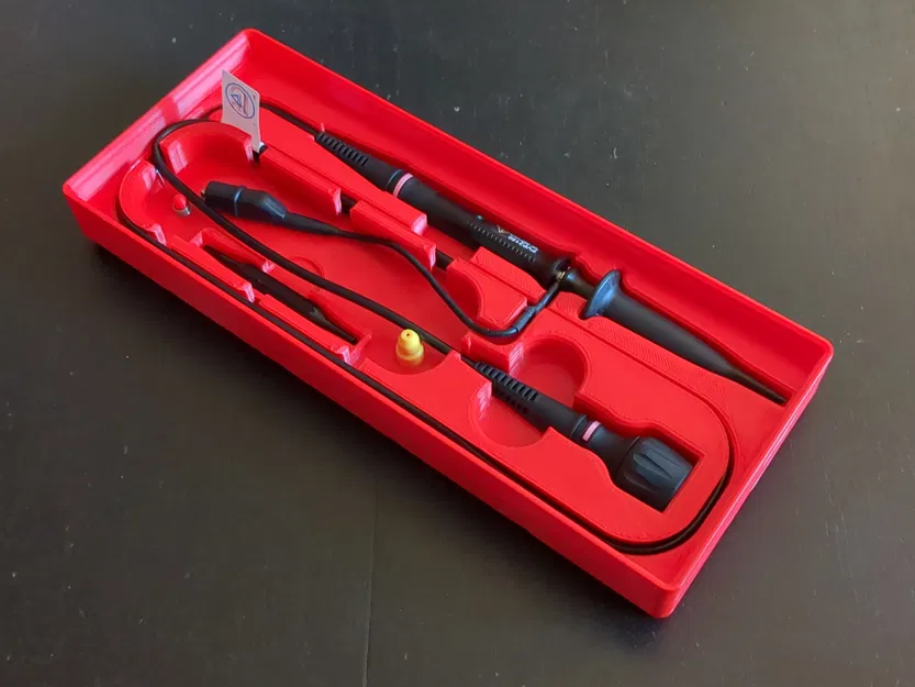 Khay Gridfinity xếp chồng cho đầu dò oscilloscope Rigol PVP2150 - Image 1