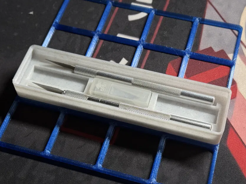 Gridfinity khay 4x1 cho dao mô hình (2 phiên bản) - Image 1