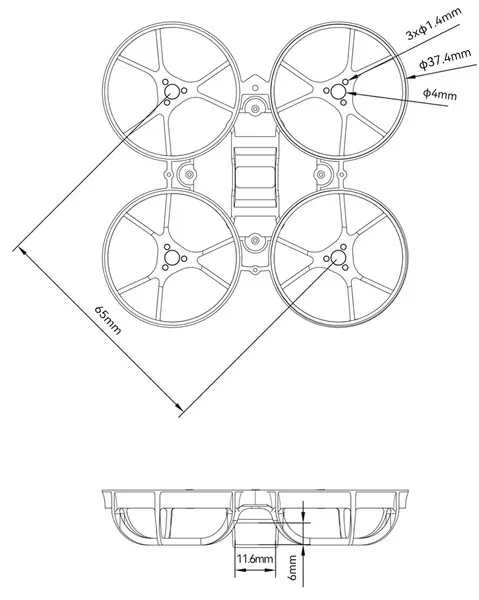 Frame BetaFPV Meteor65 Pro - Image 4