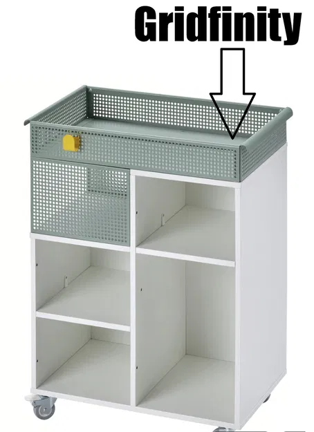 Tấm đế Gridfinity cho xe đẩy IKEA ÖVNING - Image 1