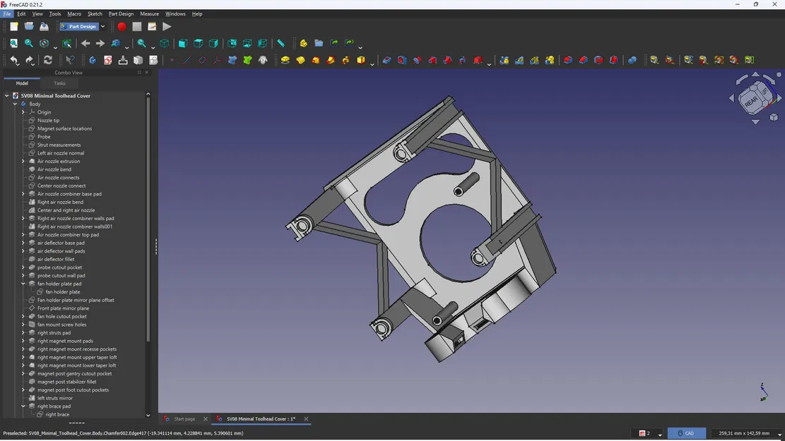 Nắp Toolhead Tối Giản cho Sovol SV08 (Minimal Toolhead Cover) - Image 4