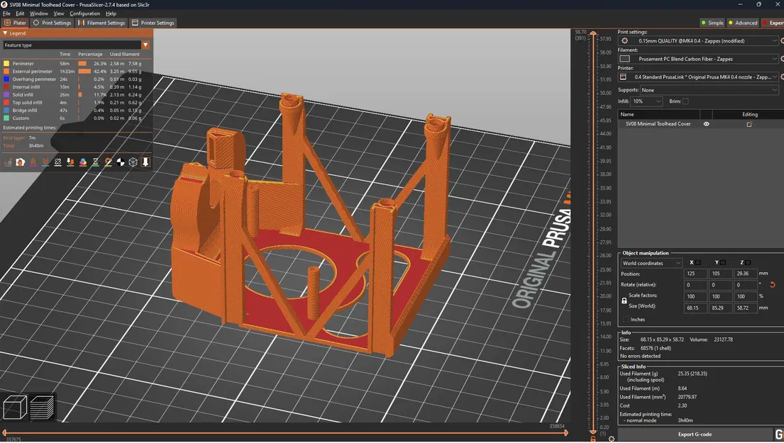 Nắp Toolhead Tối Giản cho Sovol SV08 (Minimal Toolhead Cover) - Image 5