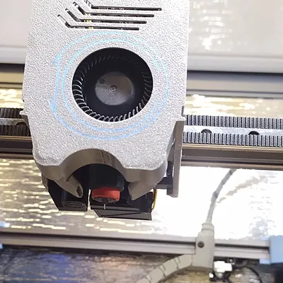 SV08 Nắp toolhead tối giản, HeroMe ducting, nhìn thấy nozzle