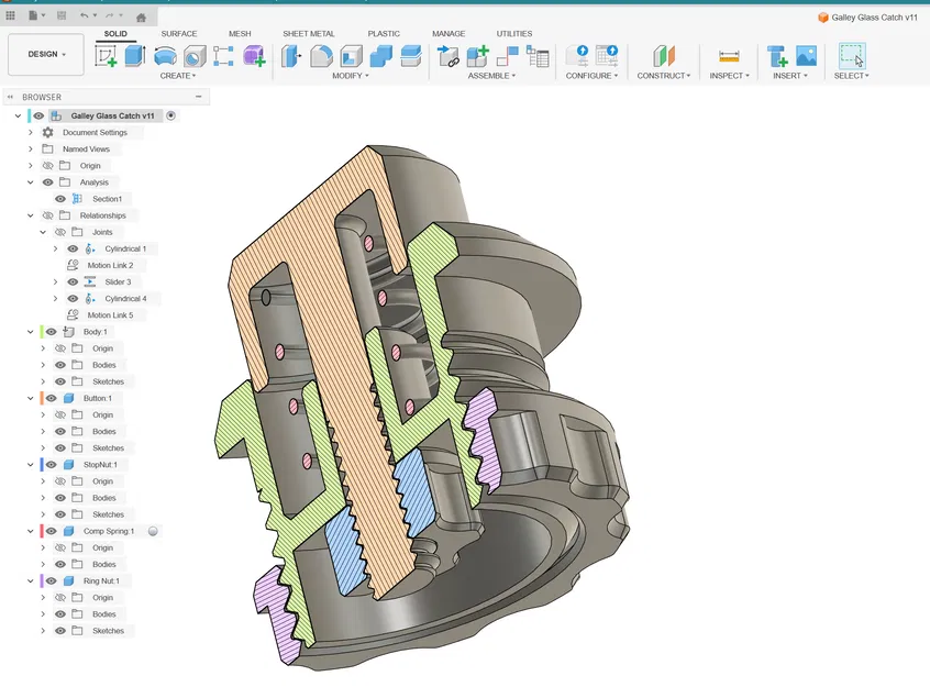 Chốt cửa kính trượt tủ - Moody Boats - Image 1
