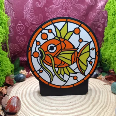 Magikarp – Mặt Trước Lightbox Kính Màu (Stained Glass)