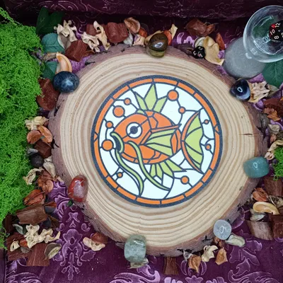 Magikarp – Mặt Trước Lightbox Kính Màu (Stained Glass)