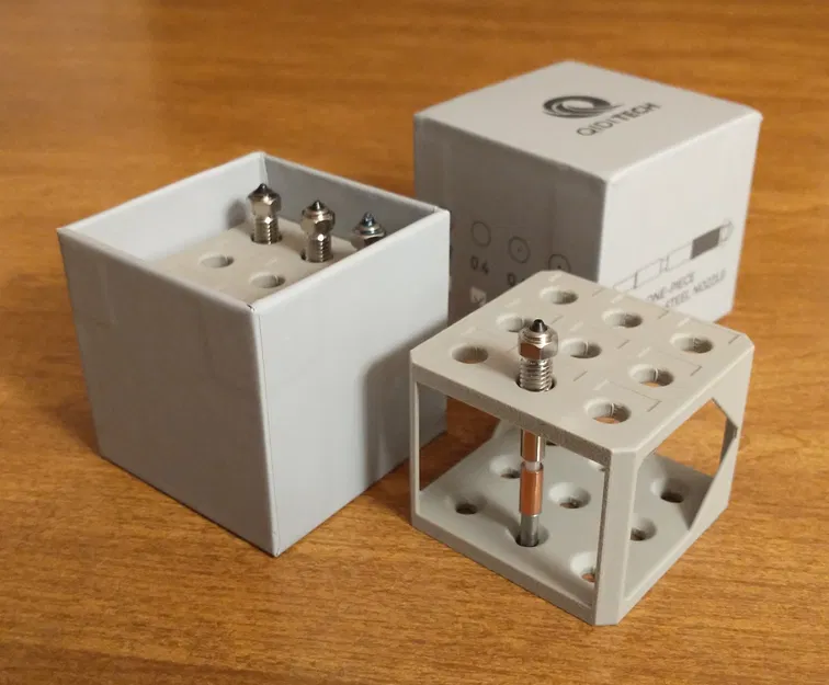 Insert hộp nozzle Qidi Q2: khay chứa 9 nozzle, không cần supports - Image 1