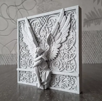 Thiên Thần U Sầu - Tượng Điêu Khắc Dạng Phù Điêu