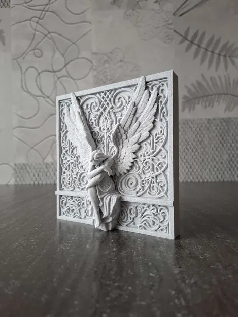 Thiên Thần U Sầu - Tượng Điêu Khắc Dạng Phù Điêu - Image 3