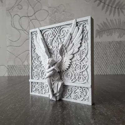 Thiên Thần U Sầu - Tượng Điêu Khắc Dạng Phù Điêu