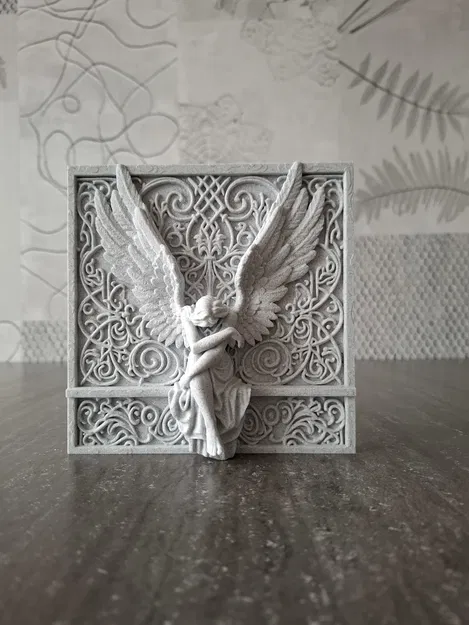 Thiên Thần U Sầu - Tượng Điêu Khắc Dạng Phù Điêu - Image 4