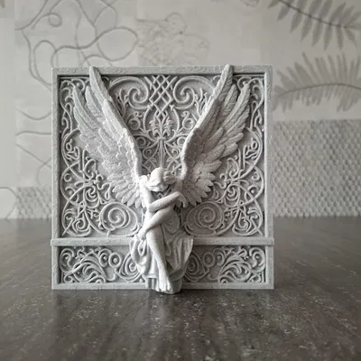 Thiên Thần U Sầu - Tượng Điêu Khắc Dạng Phù Điêu