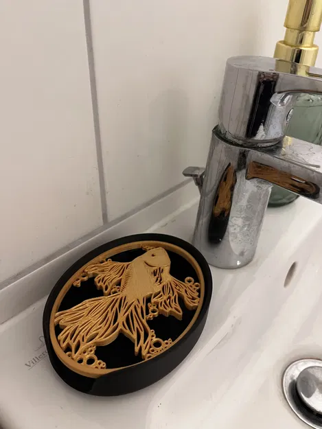 Khay xà phòng cá Nhật (Koi) – Soap dish japanese fish - Image 3