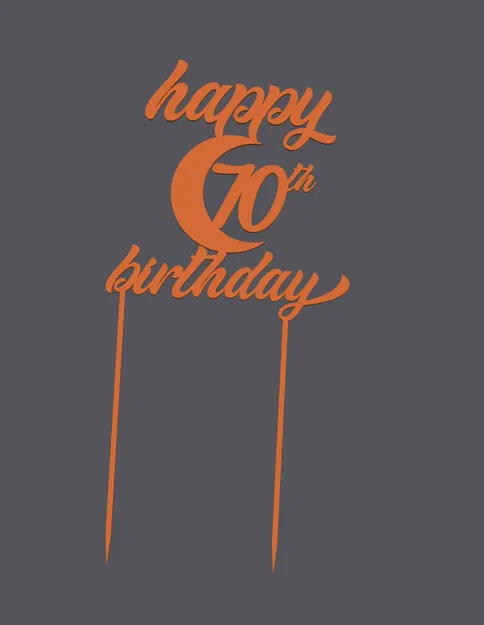 Topper bánh – Happy Birthday 10th | Cake Topper – Happy Birthday 10th | 3D Print - Image 1