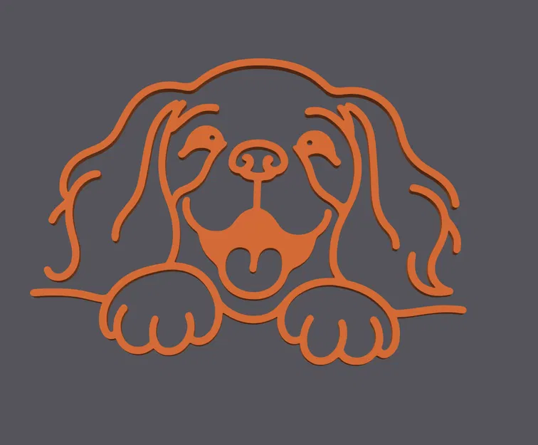 Wall Art Cocker Spaniel | Tranh treo tường Cocker Spaniel | Decoración de Pared 3D Print - Image 1