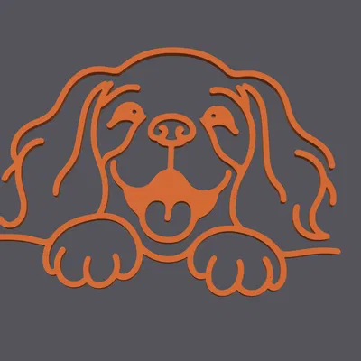 Wall Art Cocker Spaniel | Tranh treo tường Cocker Spaniel | Decoración de Pared 3D Print