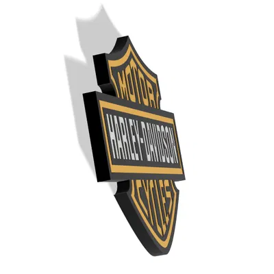 Poster logo Harley Davidson - 2 bản: Multi và không Multicolor