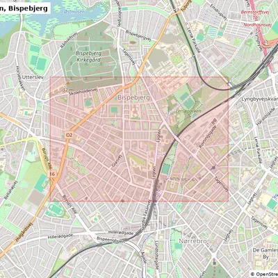 Copenhagen, Bispebjerg, Đan Mạch - Mô hình thu nhỏ 3D