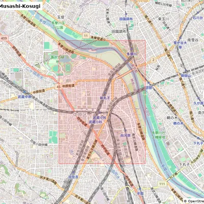 Kawasaki, Musashi-Kosugi, Nhật Bản - Mô hình 3D thu nhỏ
