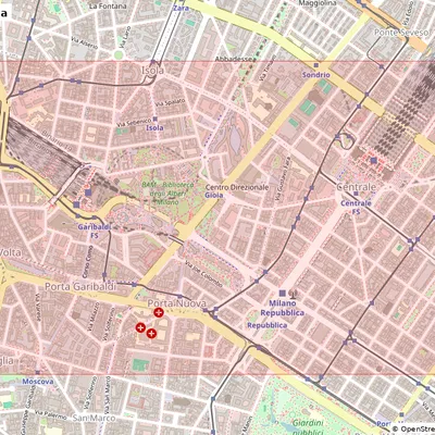 Milano, Isola, Italy - 3D Miniature