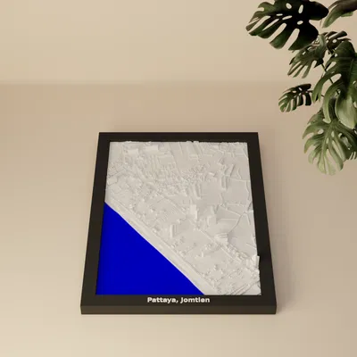 Pattaya, Jomtien, Thailand - 3D Miniature (Mô hình địa hình thu nhỏ 3D)