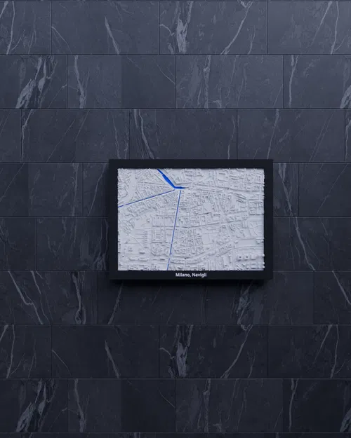 Milano, Navigli, Italy - Mô hình thu nhỏ 3D - Image 6