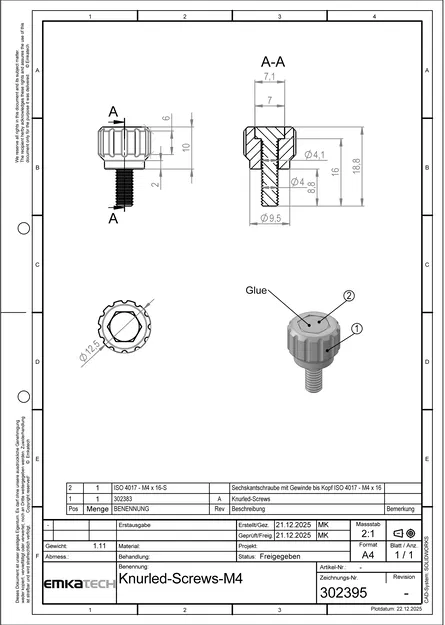 Đầu vặn Knurled cho Hex Bolts (M3–M12) - Image 6