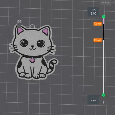 Móc khóa mèo cute – phụ kiện dễ in 3D