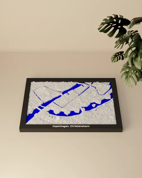 Copenhagen, Christianshavn, Denmark - 3D Miniature (mô hình địa hình in 3D) - Image 2