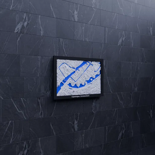 Copenhagen, Christianshavn, Denmark - 3D Miniature (mô hình địa hình in 3D) - Image 7