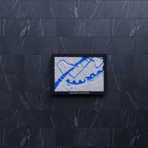 Copenhagen, Christianshavn, Denmark - 3D Miniature (mô hình địa hình in 3D) - Image 8
