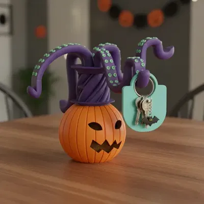 Jack o’ Lantern Tentacle Note Tree – Kệ ghi chú fantasy in 3D để bàn