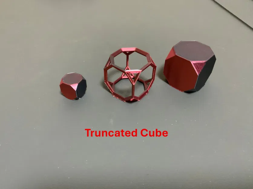 Archimedean Solids dạng wireframe & truncated: Tetra/Octa/Cube/Dodeca/Icosa... - Image 4