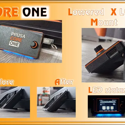 Core One / + / L_ _ _ Bệ XLCD hạ thấp + hiển thị Status LED