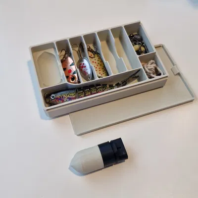 Hộp Mồi Câu Gọn Nhẹ & Phao LED Nhiều Khoang (V2)