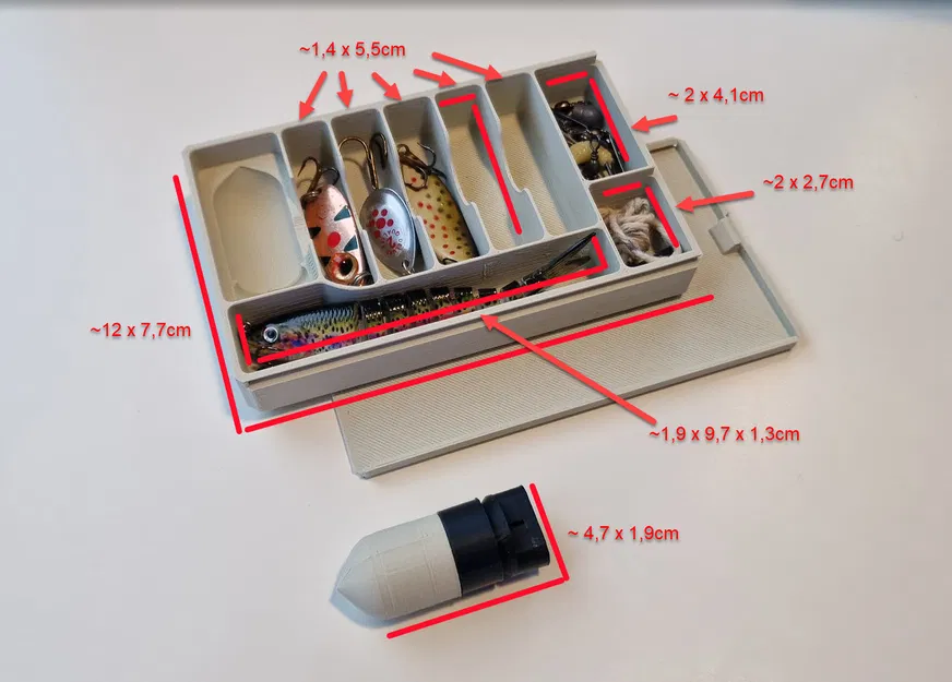 Hộp Mồi Câu Gọn Nhẹ & Phao LED Nhiều Khoang (V2) - Image 2