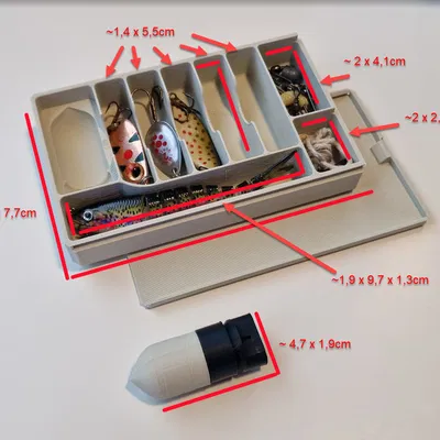 Hộp Mồi Câu Gọn Nhẹ & Phao LED Nhiều Khoang (V2)