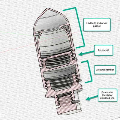 Hộp Mồi Câu Gọn Nhẹ & Phao LED Nhiều Khoang (V2)