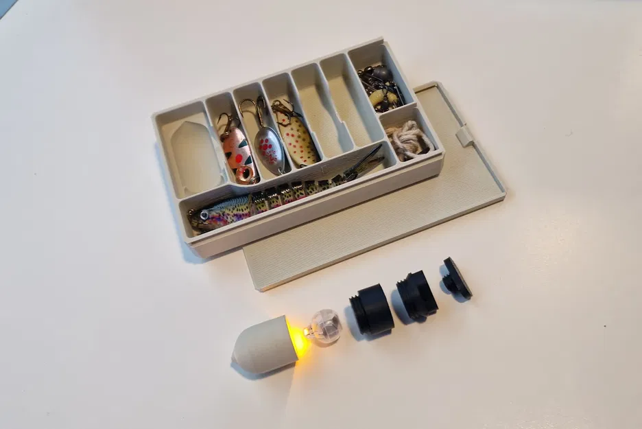 Hộp Mồi Câu Gọn Nhẹ & Phao LED Nhiều Khoang (V2) - Image 5