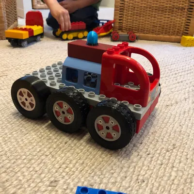 Gạch đèn cảnh sát tương thích Lego DUPLO