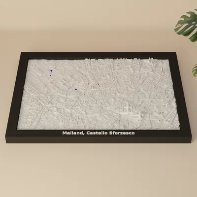 Milano, Castello Sforzesco, Italy - Mô hình mini 3D