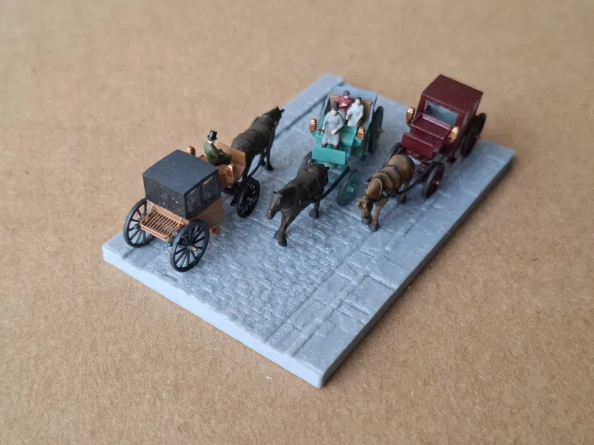 Cỗ xe ngựa Brougham của Rozoom kiểu model railway (1:148) – bản remake - Image 2