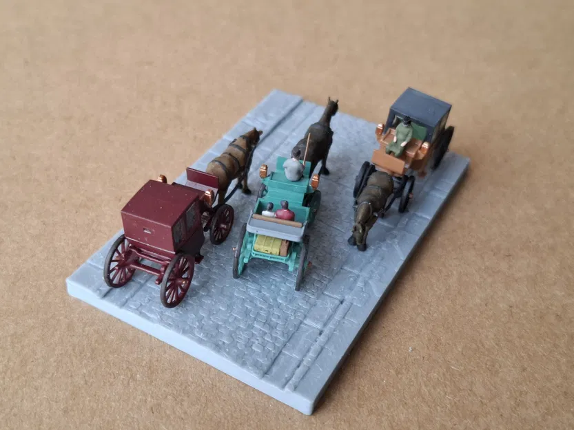 Cỗ xe ngựa Brougham của Rozoom kiểu model railway (1:148) – bản remake - Image 3